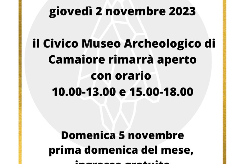 Novembre al Museo: orari e aperture straordinarie