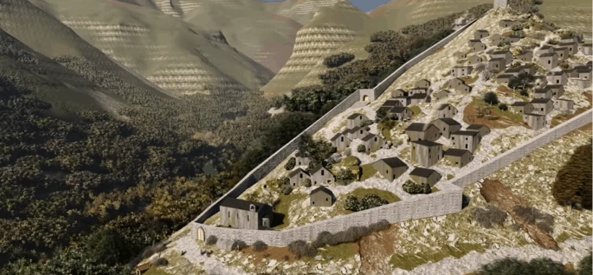 Il castello di Montecastrese 3D
