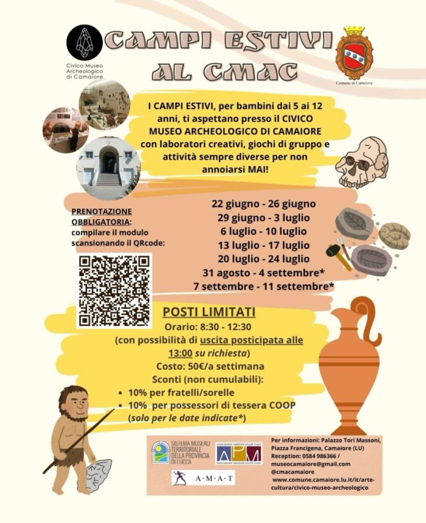 Campi Estivi 2026 al CMAC!